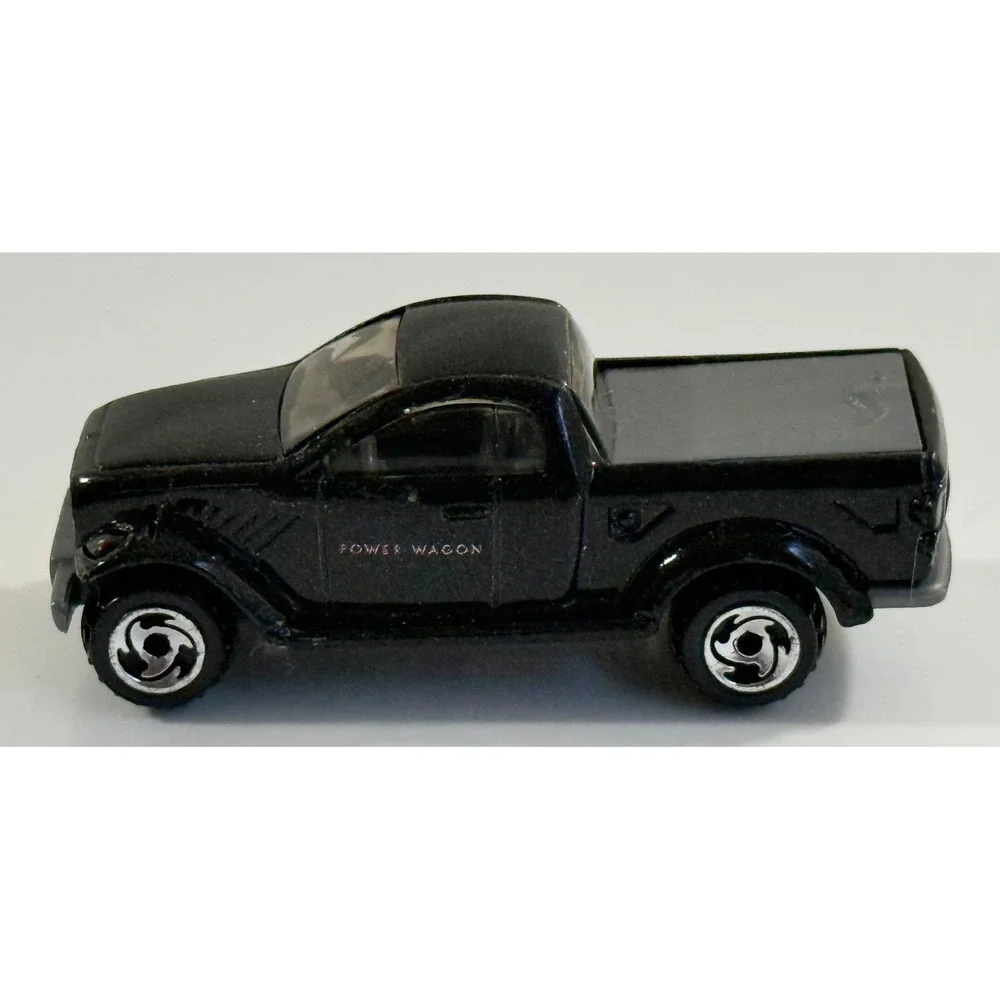 Hot Wheels Dodge Power Wagon Kids 1/64 Black Diecast Pickup Truck Swirl Wheels